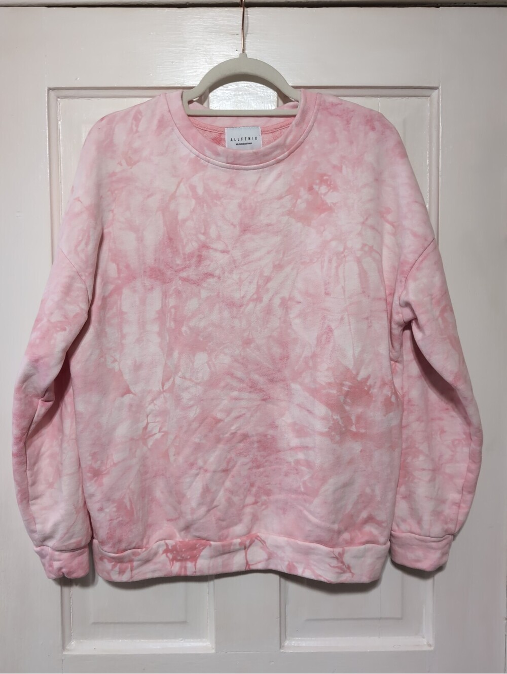 Allfenix Aryah Sweatshirt Tie Dye Print Cotton Pink Gorpcore Woman's M(1574)E